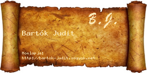 Bartók Judit névjegykártya
